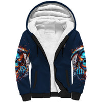 Reaper Skull Sherpa Hoodie My Give A Fuck Is Broken But My Go Fuck Yourself Is Fully Functional - Wonder Print Shop