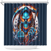 Reaper Skull Shower Curtain My Give A Fuck Is Broken But My Go Fuck Yourself Is Fully Functional