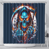 Reaper Skull Shower Curtain My Give A Fuck Is Broken But My Go Fuck Yourself Is Fully Functional