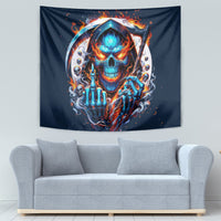 Reaper Skull Tapestry My Give A Fuck Is Broken But My Go Fuck Yourself Is Fully Functional - Wonder Print Shop