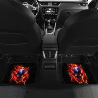 Flame Skull Car Mats I'm Never Alone My Demons Are With Me 24/7 - Wonder Print Shop