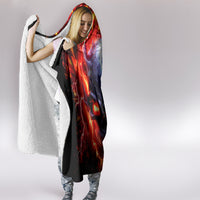 Flame Skull Hooded Blanket I'm Never Alone My Demons Are With Me 24/7