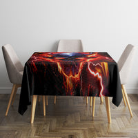 Flame Skull Tablecloth I'm Never Alone My Demons Are With Me 24/7 - Wonder Print Shop