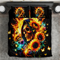 Sunflower Skull Bedding Set She Is Sunshine Mixed With A Little Hurricane - Wonder Print Shop
