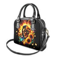 Sunflower Skull Shoulder Handbag She Is Sunshine Mixed With A Little Hurricane