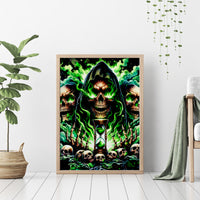 Witch Skull Canvas Wall Art Of Course I'm Going To Hell I'm Just Here To Pick You Up - Wonder Print Shop