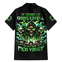 Witch Skull Family Matching Mermaid Dress and Hawaiian Shirt Of Course I'm Going To Hell I'm Just Here To Pick You Up - Wonder Print Shop