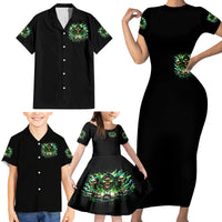Witch Skull Family Matching Short Sleeve Bodycon Dress and Hawaiian Shirt Of Course I'm Going To Hell I'm Just Here To Pick You Up - Wonder Print Shop