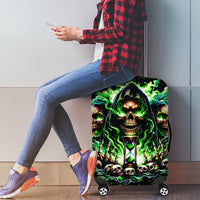 Witch Skull Luggage Cover Of Course I'm Going To Hell I'm Just Here To Pick You Up - Wonder Print Shop
