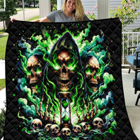 Witch Skull Quilt Of Course I'm Going To Hell I'm Just Here To Pick You Up - Wonder Print Shop