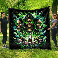 Witch Skull Quilt Of Course I'm Going To Hell I'm Just Here To Pick You Up - Wonder Print Shop