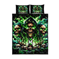 Witch Skull Quilt Bed Set Of Course I'm Going To Hell I'm Just Here To Pick You Up - Wonder Print Shop