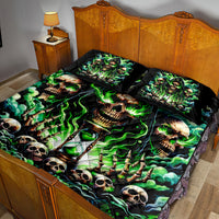 Witch Skull Quilt Bed Set Of Course I'm Going To Hell I'm Just Here To Pick You Up - Wonder Print Shop