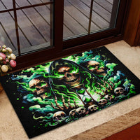 Witch Skull Rubber Doormat Of Course I'm Going To Hell I'm Just Here To Pick You Up - Wonder Print Shop