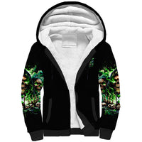 Witch Skull Sherpa Hoodie Of Course I'm Going To Hell I'm Just Here To Pick You Up - Wonder Print Shop