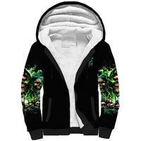 Witch Skull Sherpa Hoodie Of Course I'm Going To Hell I'm Just Here To Pick You Up - Wonder Print Shop