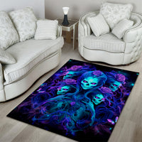 Rose Skull Area Rug Four Out Of The Five Voices In My Head Think You An Idiot - Wonder Print Shop
