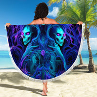 Rose Skull Beach Blanket Four Out Of The Five Voices In My Head Think You An Idiot - Wonder Print Shop