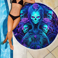 Rose Skull Beach Blanket Four Out Of The Five Voices In My Head Think You An Idiot - Wonder Print Shop