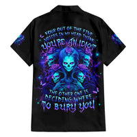 Rose Skull Hawaiian Shirt Four Out Of The Five Voices In My Head Think You An Idiot - Wonder Print Shop