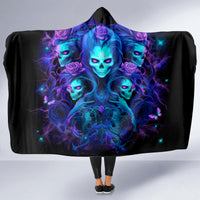 Rose Skull Hooded Blanket Four Out Of The Five Voices In My Head Think You An Idiot