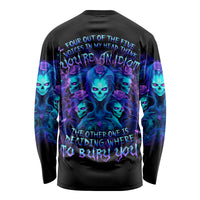 Rose Skull Long Sleeve Shirt Four Out Of The Five Voices In My Head Think You An Idiot - Wonder Print Shop