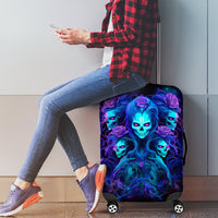 Rose Skull Luggage Cover Four Out Of The Five Voices In My Head Think You An Idiot - Wonder Print Shop