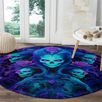 Rose Skull Round Carpet Four Out Of The Five Voices In My Head Think You An Idiot