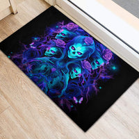 Rose Skull Rubber Doormat Four Out Of The Five Voices In My Head Think You An Idiot - Wonder Print Shop