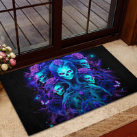 Rose Skull Rubber Doormat Four Out Of The Five Voices In My Head Think You An Idiot - Wonder Print Shop