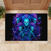 Rose Skull Rubber Doormat Four Out Of The Five Voices In My Head Think You An Idiot - Wonder Print Shop