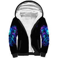 Rose Skull Sherpa Hoodie Four Out Of The Five Voices In My Head Think You An Idiot - Wonder Print Shop