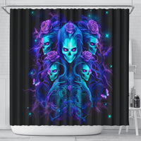 Rose Skull Shower Curtain Four Out Of The Five Voices In My Head Think You An Idiot