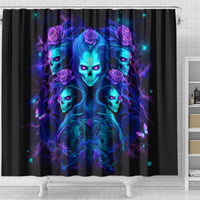 Rose Skull Shower Curtain Four Out Of The Five Voices In My Head Think You An Idiot