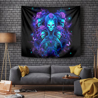 Rose Skull Tapestry Four Out Of The Five Voices In My Head Think You An Idiot - Wonder Print Shop