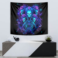 Rose Skull Tapestry Four Out Of The Five Voices In My Head Think You An Idiot - Wonder Print Shop