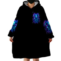 Rose Skull Wearable Blanket Hoodie Four Out Of The Five Voices In My Head Think You An Idiot - Wonder Print Shop