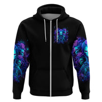 Rose Skull Zip Hoodie Four Out Of The Five Voices In My Head Think You An Idiot - Wonder Print Shop