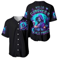 Witch Skull Baseball Jersey Hello Darkness My Old Friend - Wonder Print Shop