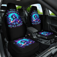 Witch Skull Car Seat Cover Hello Darkness My Old Friend - Wonder Print Shop
