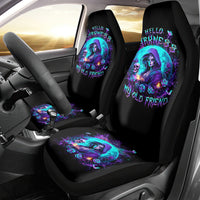 Witch Skull Car Seat Cover Hello Darkness My Old Friend - Wonder Print Shop