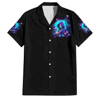 Witch Skull Family Matching Long Sleeve Bodycon Dress and Hawaiian Shirt Hello Darkness My Old Friend - Wonder Print Shop