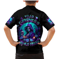 Witch Skull Family Matching Mermaid Dress and Hawaiian Shirt Hello Darkness My Old Friend - Wonder Print Shop
