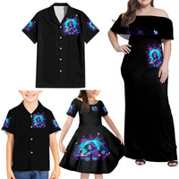 Witch Skull Family Matching Off Shoulder Maxi Dress and Hawaiian Shirt Hello Darkness My Old Friend - Wonder Print Shop
