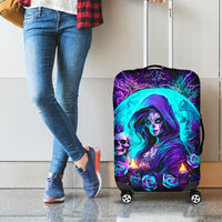 Witch Skull Luggage Cover Hello Darkness My Old Friend - Wonder Print Shop