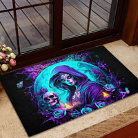 Witch Skull Rubber Doormat Hello Darkness My Old Friend - Wonder Print Shop