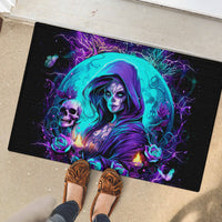 Witch Skull Rubber Doormat Hello Darkness My Old Friend - Wonder Print Shop