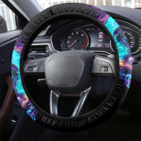 Witch Skull Steering Wheel Cover Hello Darkness My Old Friend - Wonder Print Shop