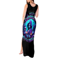 Witch Skull Tank Maxi Dress Hello Darkness My Old Friend - Wonder Print Shop