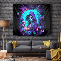 Witch Skull Tapestry Hello Darkness My Old Friend - Wonder Print Shop